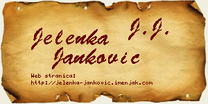 Jelenka Janković vizit kartica
